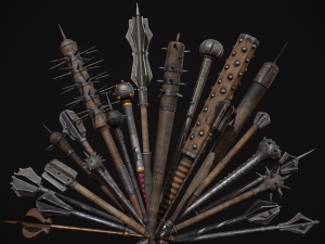 Medieval Weapon - Maces Modelo 3D