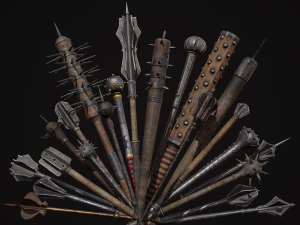 Medieval Weapon - Maces 3D Model