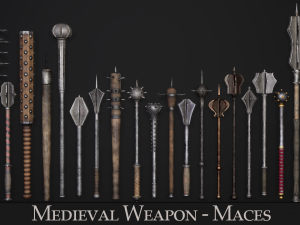 Medieval Weapon - Maces Modelo 3D
