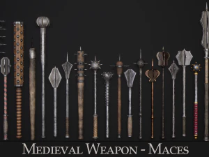 Medieval Weapon - Maces 3D Model