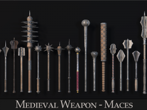 Medieval Weapon - Maces Modelo 3D