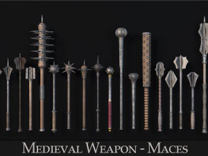 Medieval Weapon - Maces 3D Model