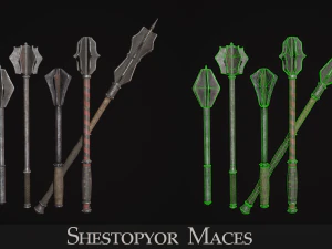 Medieval Weapon - Maces 3D Model