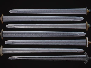 Medieval Weapon - Viking Swords 3D Model