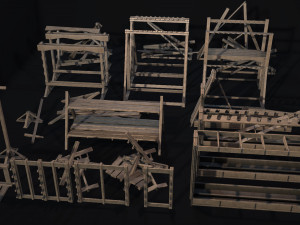 Medieval Weapon - Stands Modello 3D