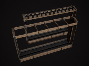 Medieval Weapon - Stands Modello 3D