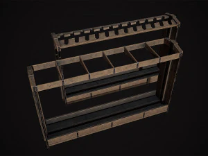Medieval Weapon - Stands 3D Model