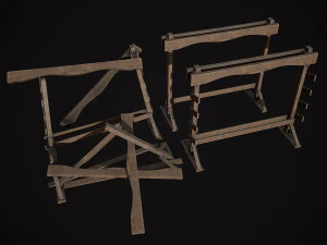 Medieval Weapon - Stands 3D Model