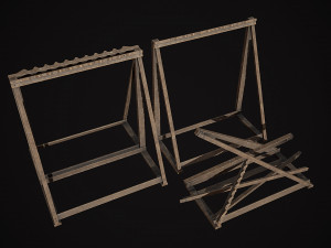 Medieval Weapon - Stands Modello 3D