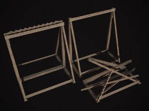 Medieval Weapon - Stands 3D Model