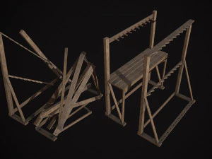 Medieval Weapon - Stands 3D Model