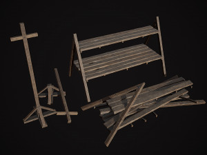Medieval Weapon - Stands Modello 3D