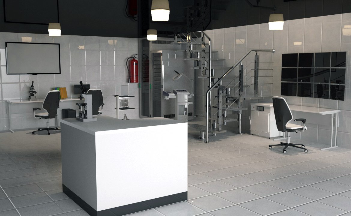 Laboratory Vray 3d Model 3d Model In Medical Equipment