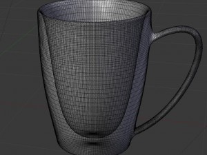 cup and glass bottle 3D Modell