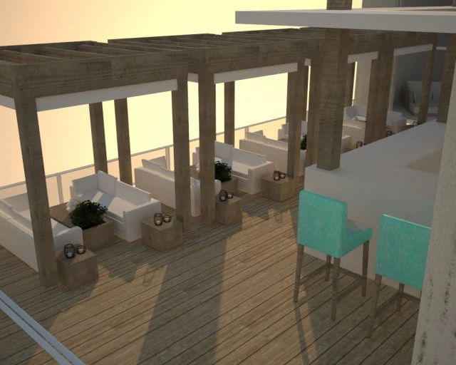 cafe 3D Model .c4d .max .obj .3ds .fbx .stl .blend