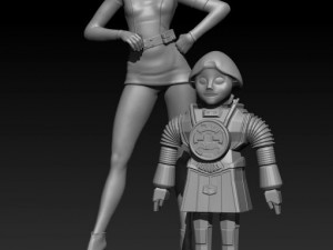 wilma and twikki from buck rogers Model do druku 3D