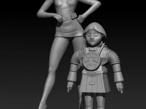 wilma and twikki from buck rogers 3D Print Model