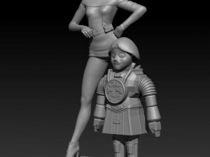 wilma and twikki from buck rogers 3Dプリントモデル