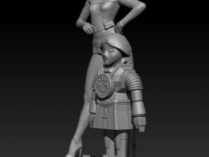 wilma and twikki from buck rogers 3Dプリントモデル