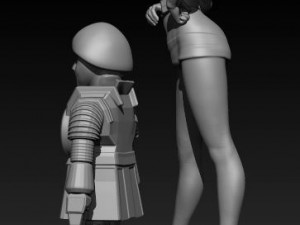 wilma and twikki from buck rogers 3Dプリントモデル