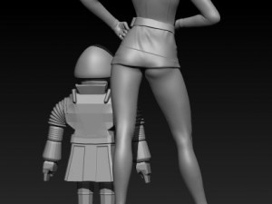 wilma and twikki from buck rogers 3Dプリントモデル