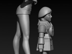 wilma and twikki from buck rogers 3Dプリントモデル