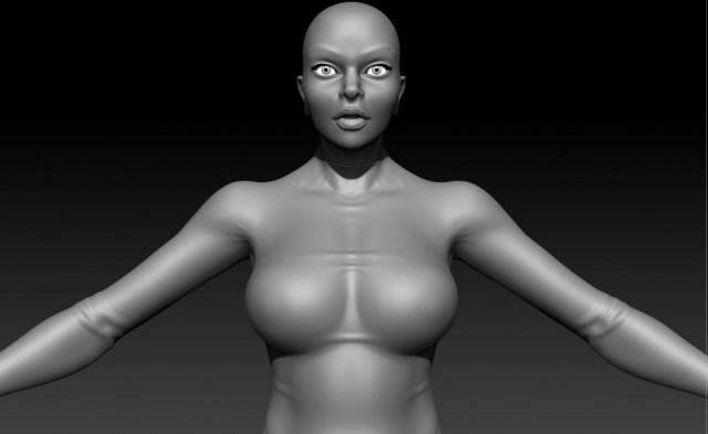 super hero woman basemesh Modelo 3D .c4d .max .obj .3ds .fbx .stl .blend 