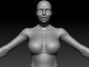 super hero woman basemesh 3Dモデル