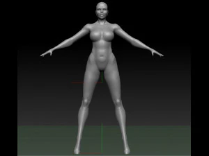 super hero woman basemesh 3D Model