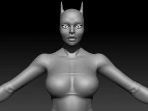 super hero woman basemesh 3D Model