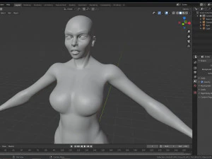 super hero woman basemesh 3D Model