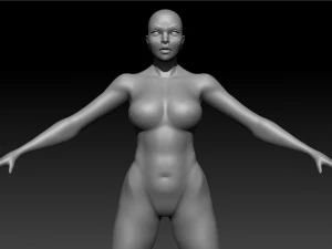 super hero woman basemesh 3D Model