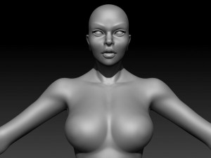 super hero woman basemesh Modelo 3D