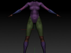 super hero woman basemesh Modelo 3D