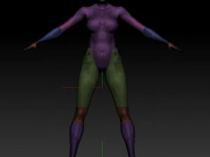 super hero woman basemesh 3D Model