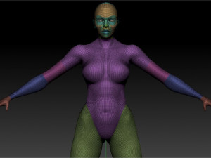super hero woman basemesh Modelo 3D