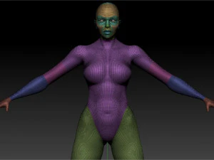 super hero woman basemesh 3D Model