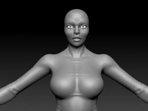 super hero woman basemesh 3D Model