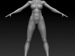 super hero woman basemesh 3D Model
