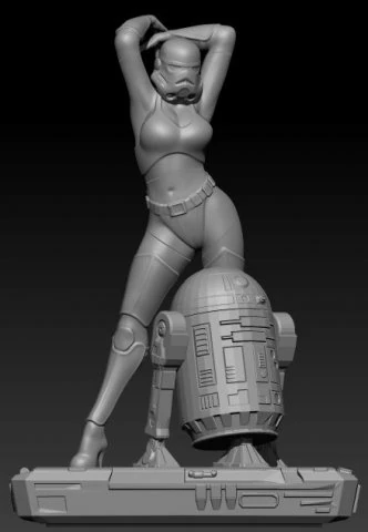 sexy stormtrooper 3D Print Model .c4d .max .obj .3ds .fbx .stl .blend