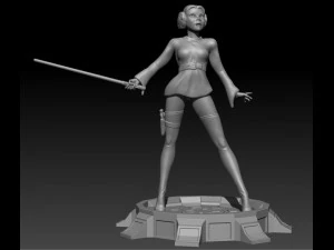stylised princess leia organa 3D Print Model