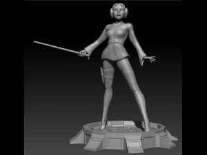 stylised princess leia organa 3D 打印模型