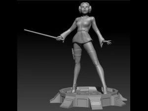 stylised princess leia organa 3D Print Model