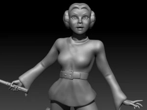 stylised princess leia organa 3D Print Model