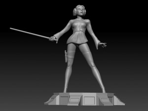stylised princess leia organa 3D 打印模型