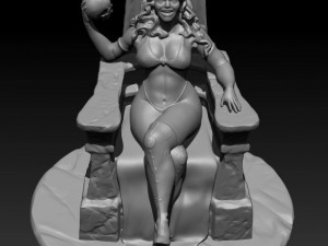 lady death comic book character 3D-Druckmodell