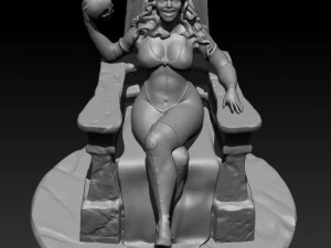 lady death comic book character 3D Print Model