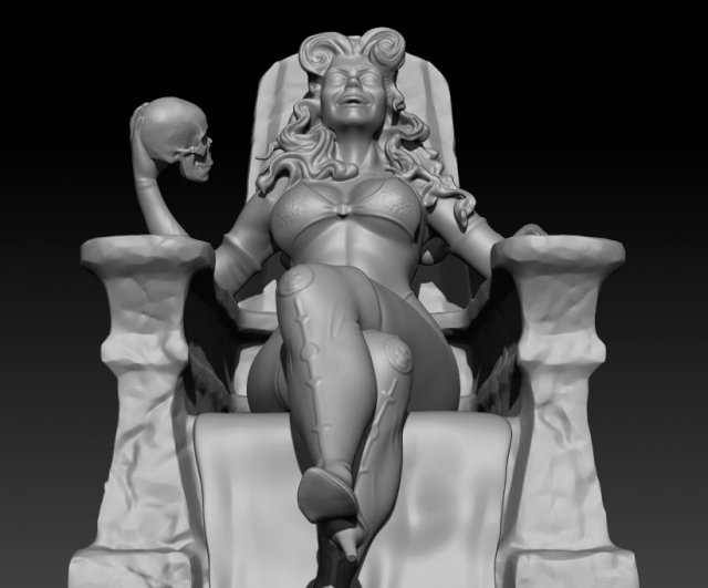 lady death comic book character 3D-Druckmodell .c4d .max .obj .3ds .fbx .stl .blend 