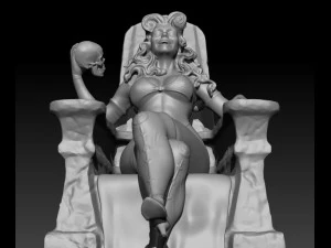 lady death comic book character 3D Print Model