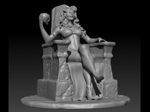 lady death comic book character 3D-Druckmodell